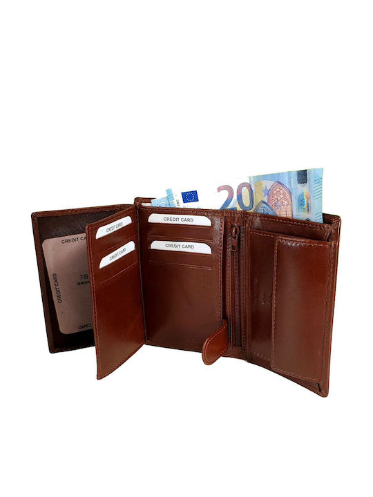 Portofel bărbătesc Clasice cu RFID Maro