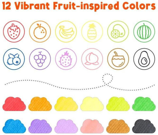 Ohuhu Washable Drawing Markers Double Tip Set 12pcs