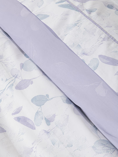 Nima Bettwäsche-Set Überdoppel mit Gummiband 160x200+32cm. Liliana Lilac 4Stück