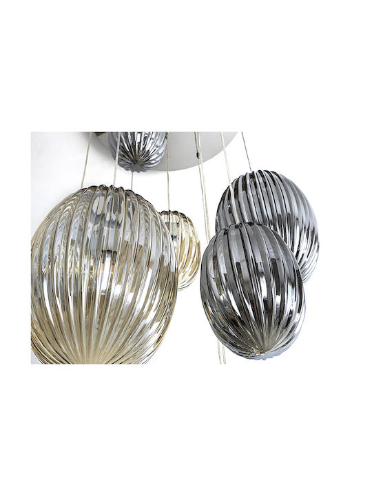 Ovila Verstellbar Hängelampe Silber 86cm.