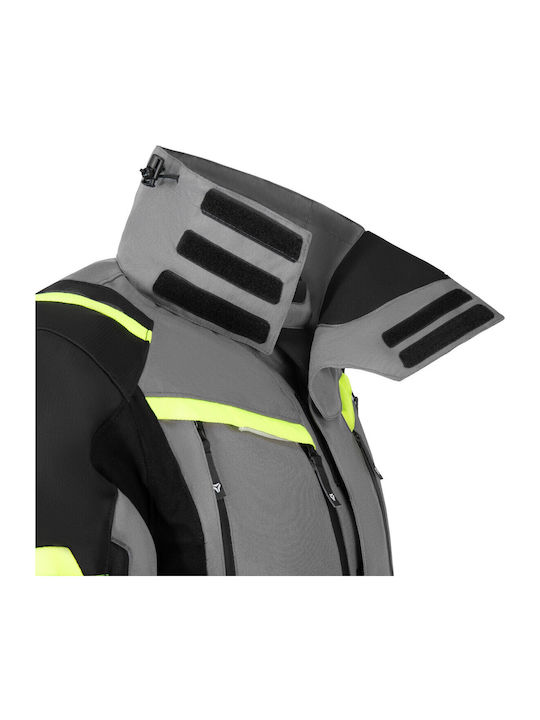 Seca Arrakis III Men's Motorcycle Jacket 4 Seasons Waterproof Titanium/Neon Yellow