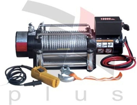 Plus DW10000 Електрически Лебедка за Автомобил 4x4 12V с Товароподемност 4545кг