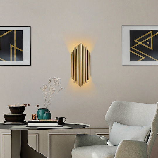 Aithrio Lumină De perete Auriu 18x40x8cm