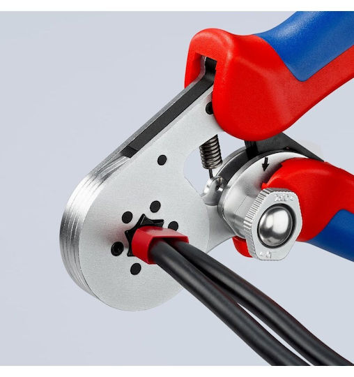 Knipex Πρέσα Ορειχάλκινων Ακροδεκτών Διατομής 0.08 - 16mm² με Μηχανισμό Καστάνιας