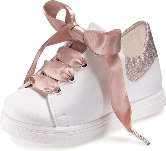 Gorgino Βαπτιστικά Δερμάτινα Sneakers Λευκά