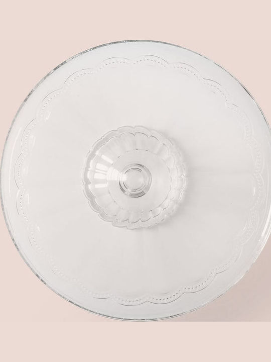 Aithrio Glass Decorative Platter Transparent 32x31x17cm