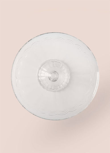 Aithrio Διακοσμητική Πιατέλα Γυάλινη Διάφανη 32x31x17εκ.