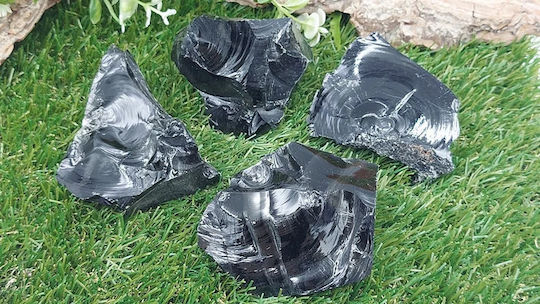 Ακατέργαστος Μαύρος Οψιδιανός