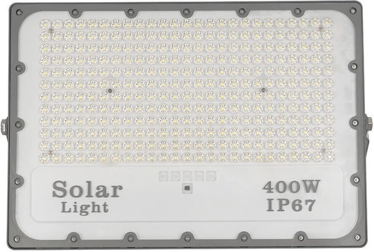 GloboStar Στεγανός Ηλιακός Προβολέας LED 400W Ψυχρό Λευκό 6000K με Τηλεχειριστήριο IP67
