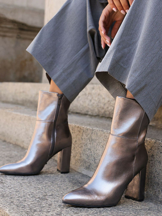 Stiefeletten Damen Silber