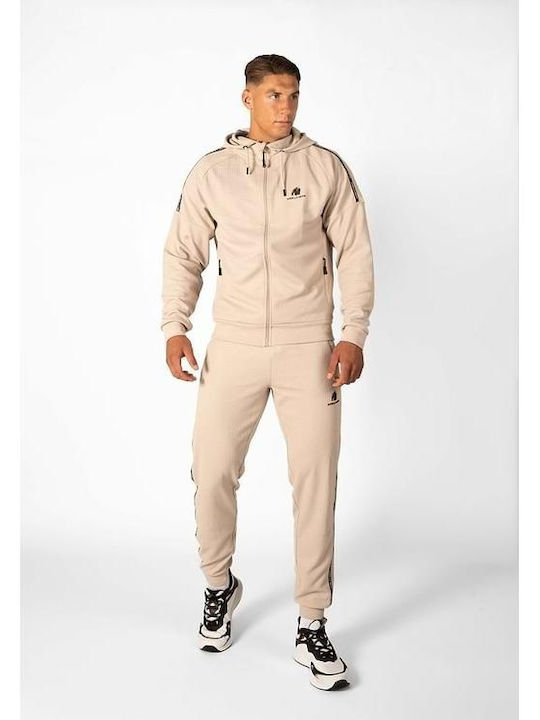Sweatshirt with Hood Beige