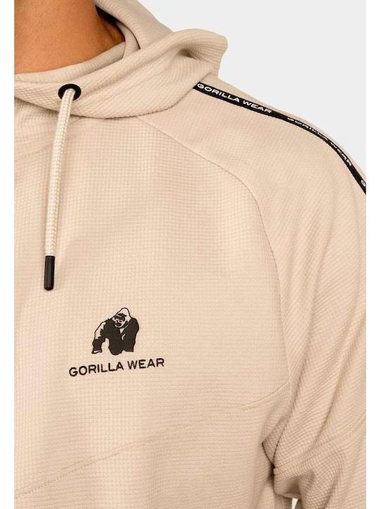 Sweatshirt with Hood Beige