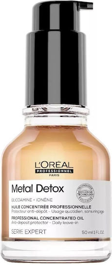 L'Oréal Professionnel Metal Detox Anti-Breakage Meteora Hair Care Sets Color Protection For Coloured Hair With Shampoo Mask & Oil 3 Pieces