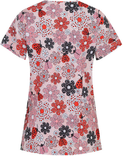 bwell Women's Multicolour Medical Blouse