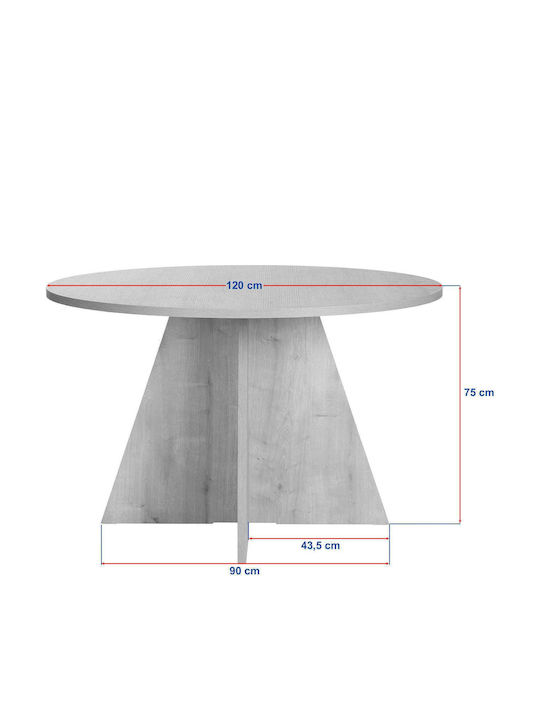 Virella Tisch Speisesaal Holz Walnut 120x120x75cm