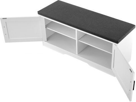 Entry Furniture with Shoe Rack & Bench White, Black 100x35.5x46cm