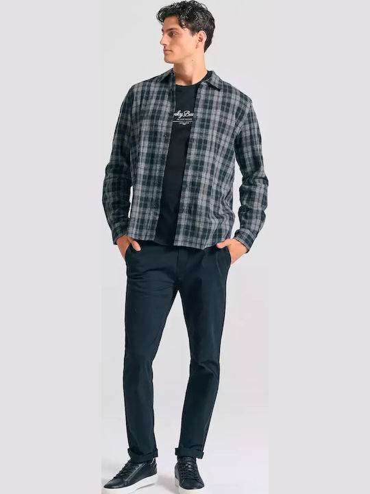 Παντελόνι Chino Ελαστικό σε Κανονική Εφαρμογή Dark Grey