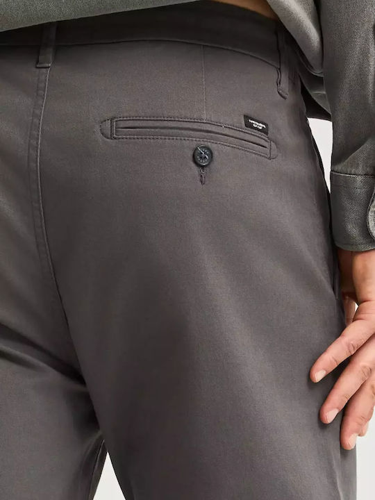 Παντελόνι Chino Ελαστικό σε Κανονική Εφαρμογή Dark Grey