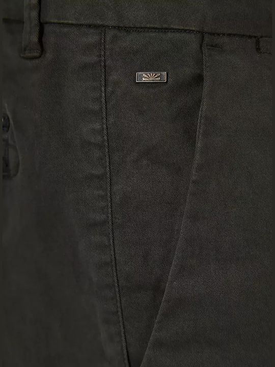 Παντελόνι Chino Ελαστικό σε Κανονική Εφαρμογή Dark Grey