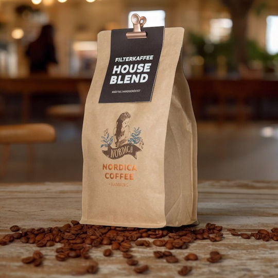 Nordica Coffee Espresso Kaffee House Blend Bohnen 250gr