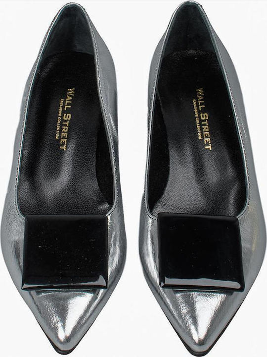 Leather Silver Heels