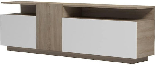 Μπουφές Vendora από Ξύλο Sonoma-λευκή 150x29.5x46.3cm