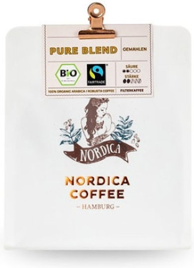 Nordica Coffee Καφές Espresso Pure Blend Αλεσμένος 250gr
