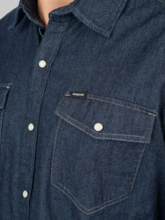 Μακρυμάνικo Τζιν Πουκάμισο Dark Blue Denim