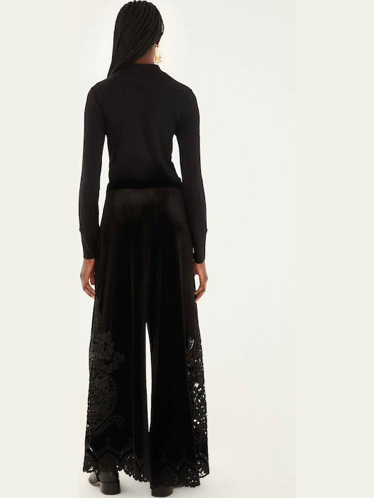 Damen Stoff Hose Black
