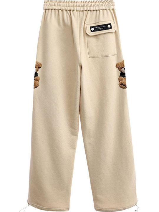 Mod Wave Movement Femeiesc Tesatura Pantaloni Bej Mod Wave Movement Femeiesc Tesatura Pantaloni Bej