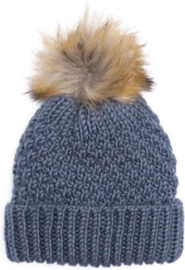 Beanie Unisex Beanie Knitted in Blue color