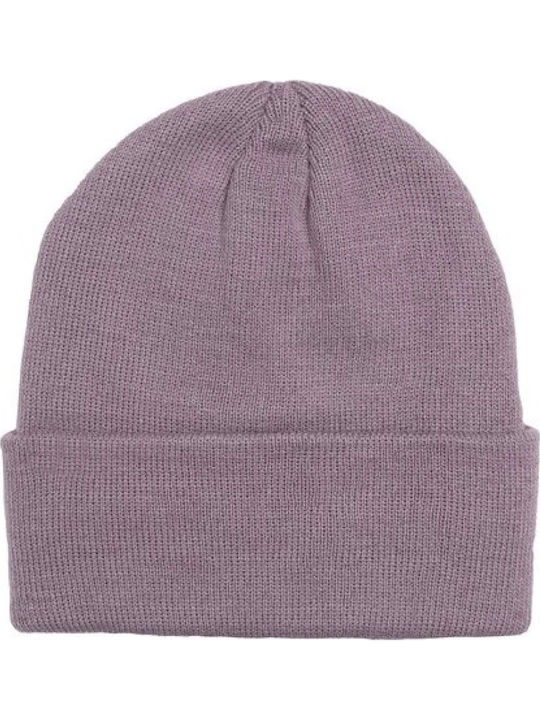 Beanie Unisex Σκούφος Πλεκτός σε Μωβ χρώμα