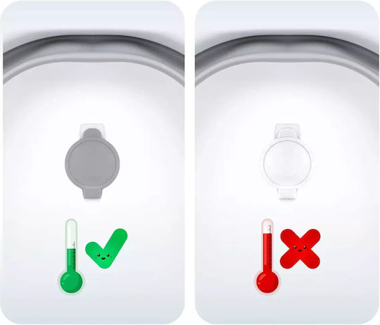 Ricokids Πτυσσόμενη Μπανιέρα Μωρού με Θερμόμετρο Λευκή