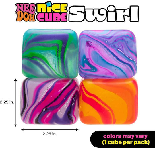 Schylling NeeDoh Original Cube Swirl Squishy Multicolor (Diverse modele)