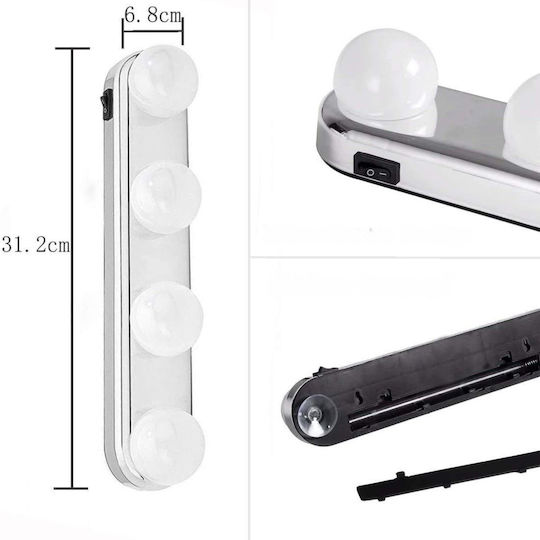 Uncle George Battery Vanity Mirror LED Light Cool White 5W