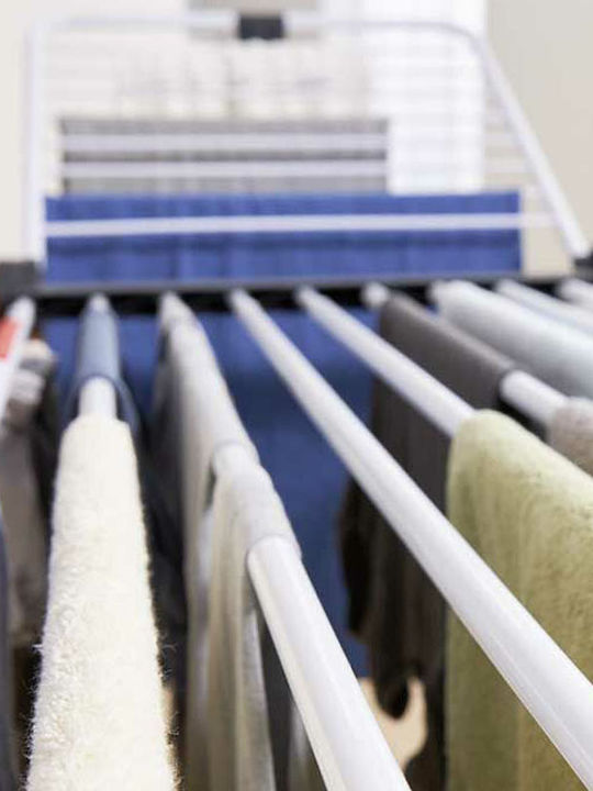 Vesta Drymax Πτυσσόμενη Απλώστρα Δαπέδου από Μέταλλο με Μήκος Απλώματος 30m