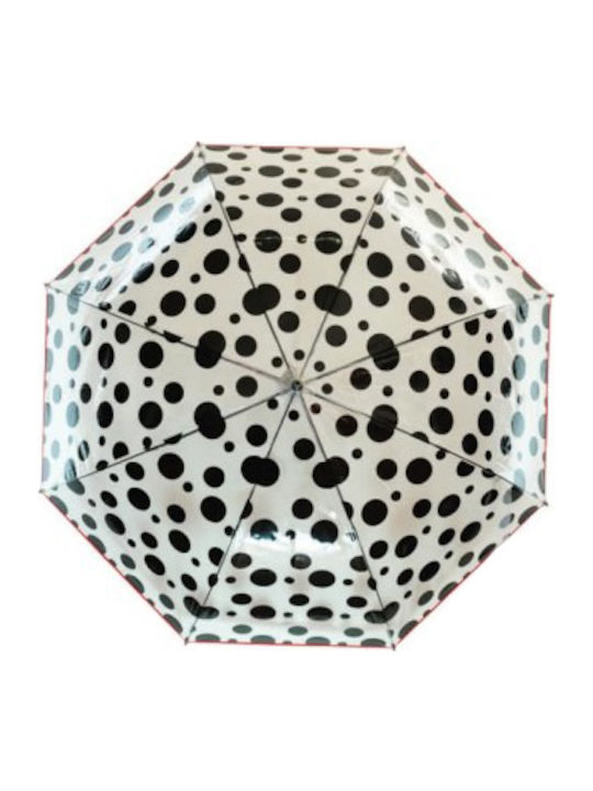 Rain Automatic Umbrella with Walking Stick Transparent
