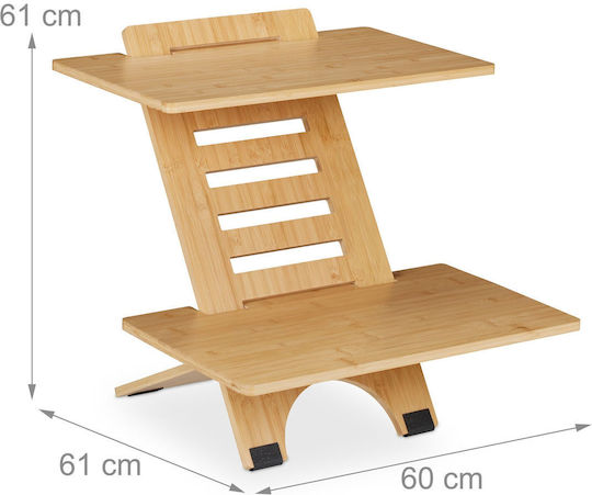Relaxdays Stand pentru Laptop până la 17" Bej (10046348)