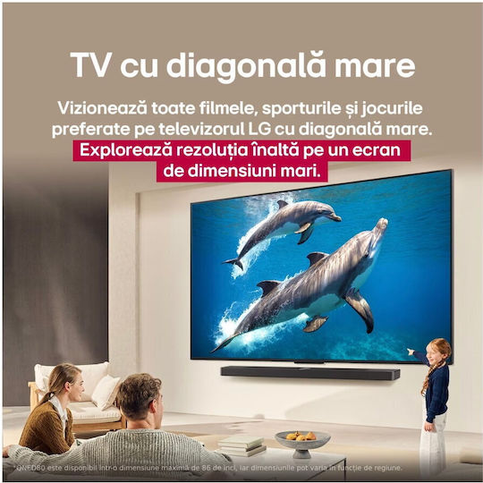 LG Smart Τηλεόραση 65" 4K UHD QNED QNED80A HDR (2025) 65QNED80A3A