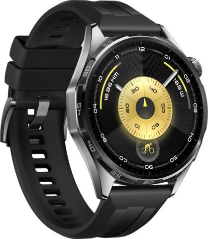 Huawei Watch GT 6 Stainless Steel 46mm Waterproof with Heart Rate Monitor (Black)