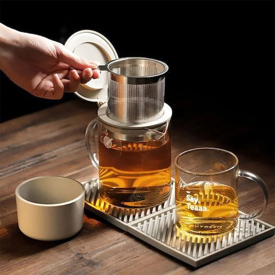 Buydeem Teapot with Filter Glass Transparent 500ml