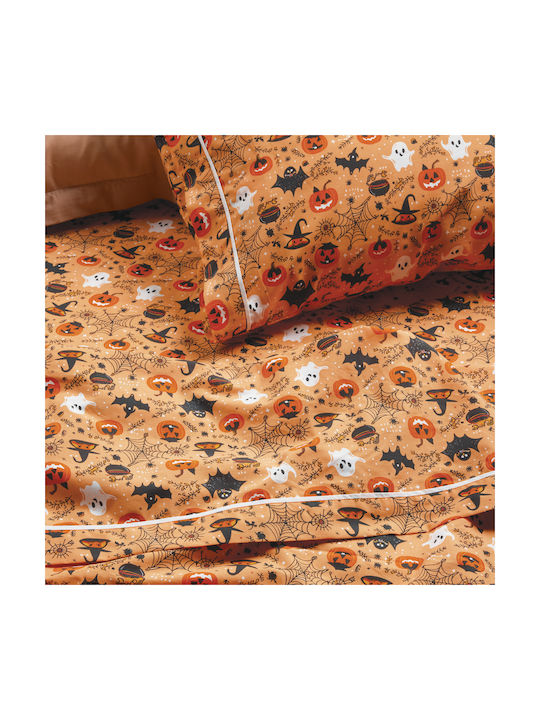 Das Home 4969 Set Kids Duvet Cover Single with Pillowcase Orange 160x240cm