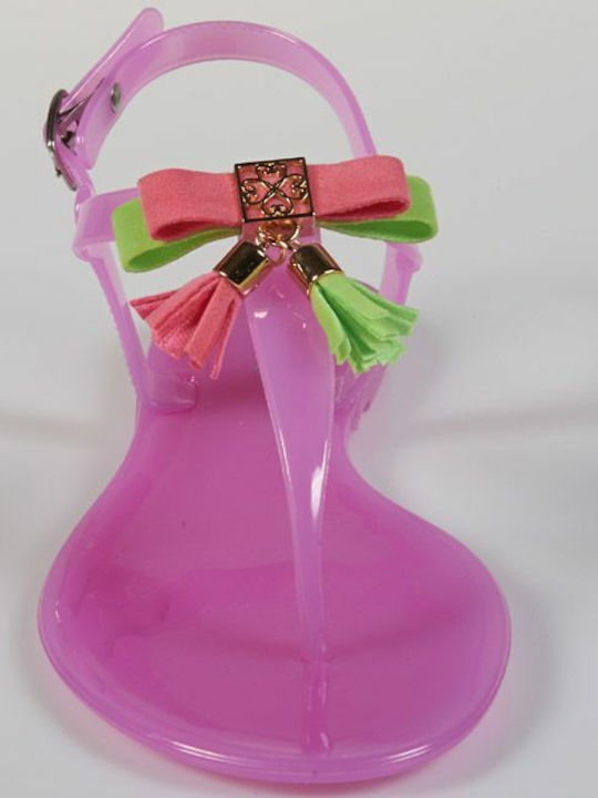 Șlapi Stil Sandale Fuchsia