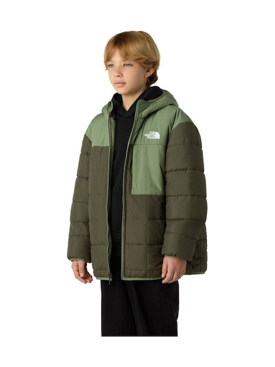 Kids' Sports Jacket Double Sided with Hood Green
