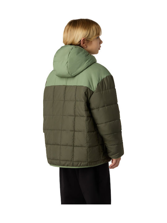 Kids' Sports Jacket Double Sided with Hood Green