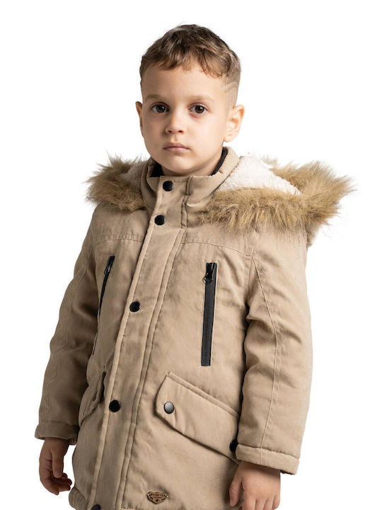 Kids' Casual Jacket with Hood Beige