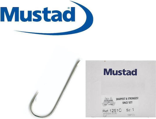 Carlige de Pescuit Mustad 1251c Nichel Nr. 5 100 Bucăți