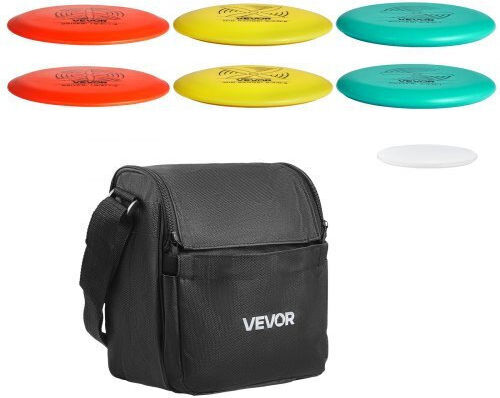Vevor Disc Golf Set 6 Pieces Flying Discs Beginners Starter Set Disc Golf Putter Mid-Range Driver Including Mini Marker Portable Backpack Outdoor Yard Lawn Beach Park