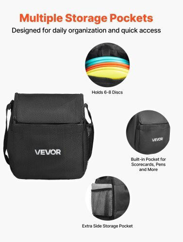 Vevor Disc Golf Set 6 Pieces Flying Discs Beginners Starter Set Disc Golf Putter Mid-Range Driver Including Mini Marker Portable Backpack Outdoor Yard Lawn Beach Park