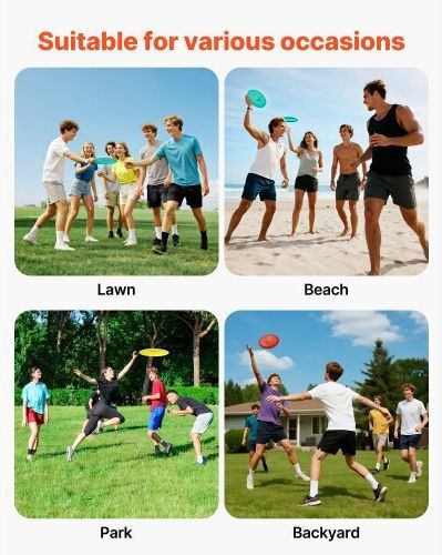 Vevor Disc Golf Set 6 Pieces Flying Discs Beginners Starter Set Disc Golf Putter Mid-Range Driver Including Mini Marker Portable Backpack Outdoor Yard Lawn Beach Park